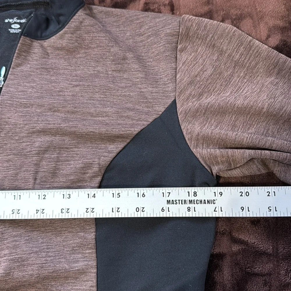 Shebeest Brown/Black Women's Long Sleeve 1/2 Zip Bike Jersey XL - Picture 8 of 9